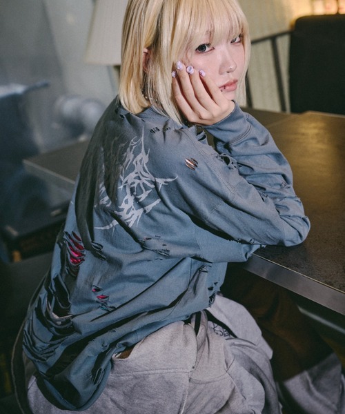 GALFY（ガルフィー） tシャツ 「GALFY」大ダメージロンTEE