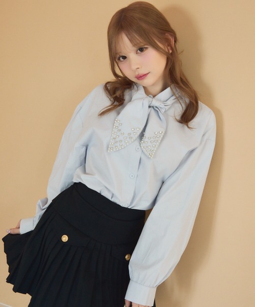 「TITTY&CO.」 長袖ブラウス FREE ホワイト レディース_画像7
