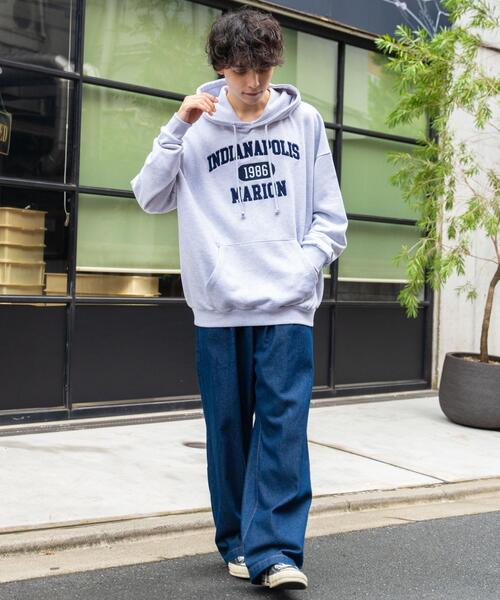 「WEGO」 プルオーバーパーカー LARGE グレー メンズ_画像4