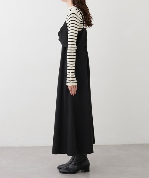 「natural couture」 キャミソールワンピース LARGE グレー レディース_画像3