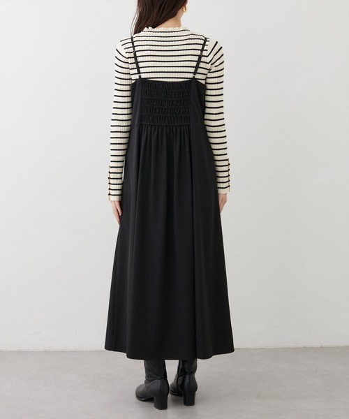 「natural couture」 キャミソールワンピース LARGE グレー レディース_画像4