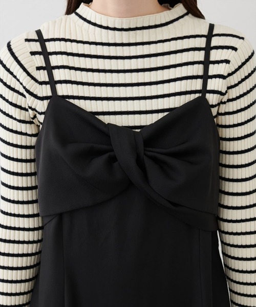 「natural couture」 キャミソールワンピース LARGE グレー レディース_画像5