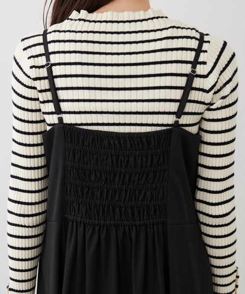 「natural couture」 キャミソールワンピース LARGE グレー レディース_画像6