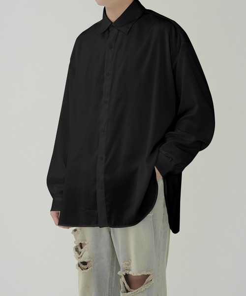 「improves」 「suggestion」長袖シャツ LARGE ブラック メンズ_画像2