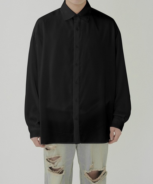 「improves」 「suggestion」長袖シャツ LARGE ブラック メンズ_画像3