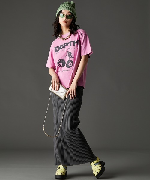 「GEVS.」 半袖Tシャツ LL ピンク レディース_画像3