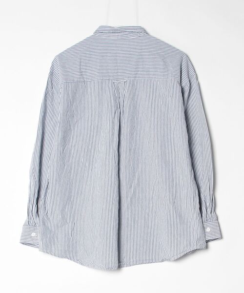 「U.S. POLO ASSN.」 ストライプ柄長袖シャツ FREE ブルー レディース_画像2