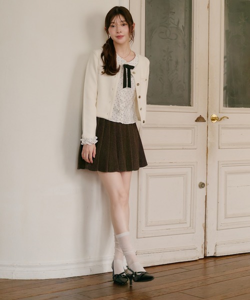 fupel ブラウス シャツ dot frill blouse / ドットフリルブラウス