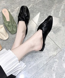 STYLEBLOCK サンダル ツイストPUレザーぺたんこフラットサンダル