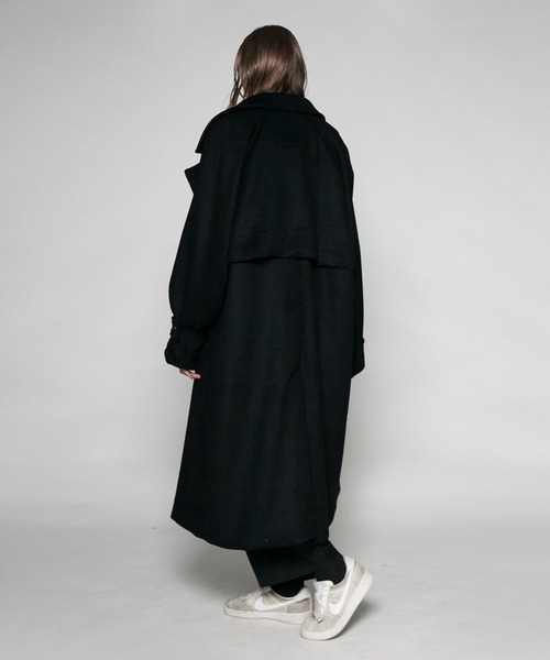 VOAAOV】 soft wool beaver long coat 
