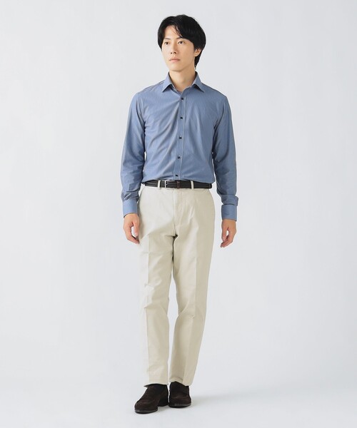 BEAMS／ERRICO FORMICOLA ドビーストライプワイドカラー yシャツ おしゃれ