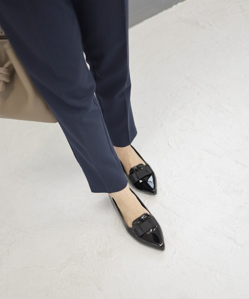 Valentino リボン付き黒ポインテッドトゥパンプス 36 1203-d1.jpg