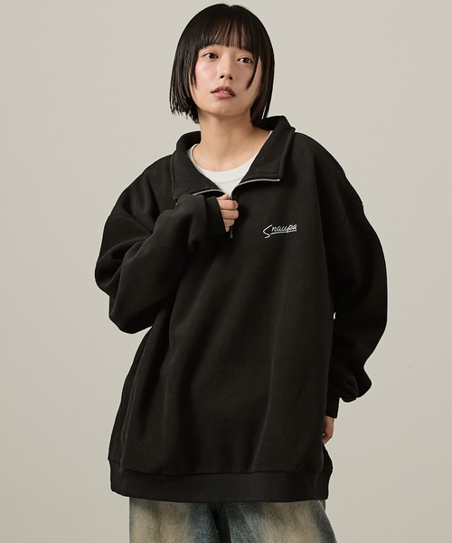 Snap club トレーナー スウェット 「Snap club」ハーフジップフリース