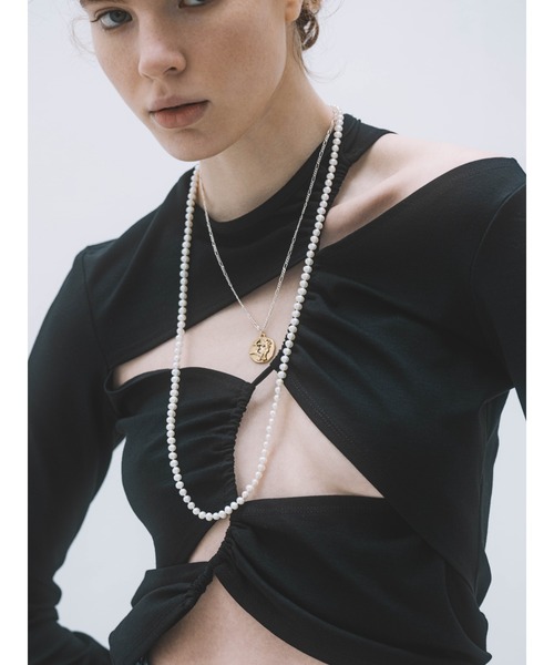 ネックレス 「IRIS 47」calypso long necklace white CH6 レディースの画像