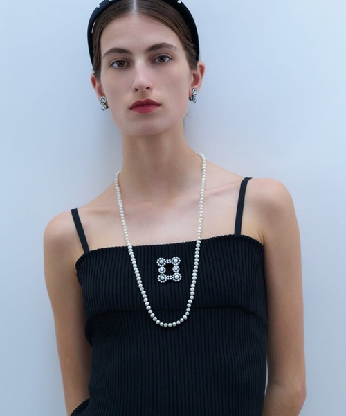 ネックレス 「IRIS 47」calypso long necklace white CH6 レディースの画像