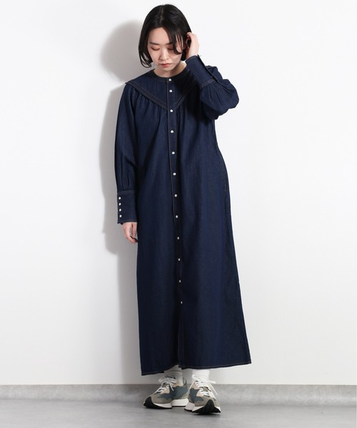 cepo シャツワンピース カラーデザインデニムワンピース : ZOZOTOWN