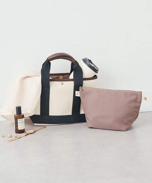 MAISON BREEZE トートバッグ 嬉しいポーチ付き♪「MAISON BREEZE」シボ