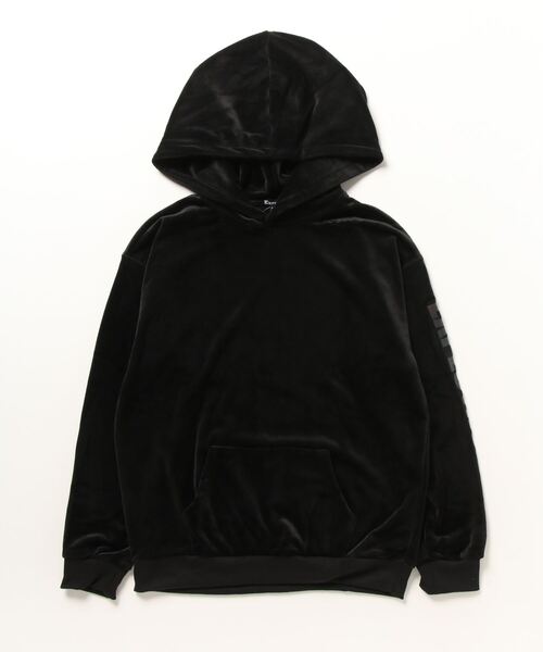 パーカー 反射転写プリントベロアプルパーカー メンズ レディース  