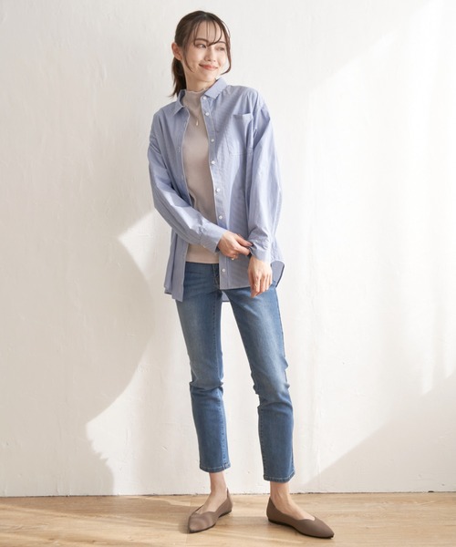 ikka（イッカ） ブラウス シャツ ストライプ長袖シャツ レディース