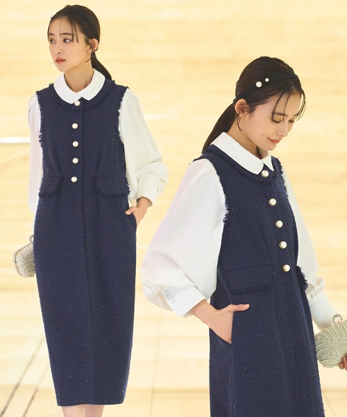 RUIRUE BOUTIQUE ワンピース 「着脱楽々♪フロントファスナー