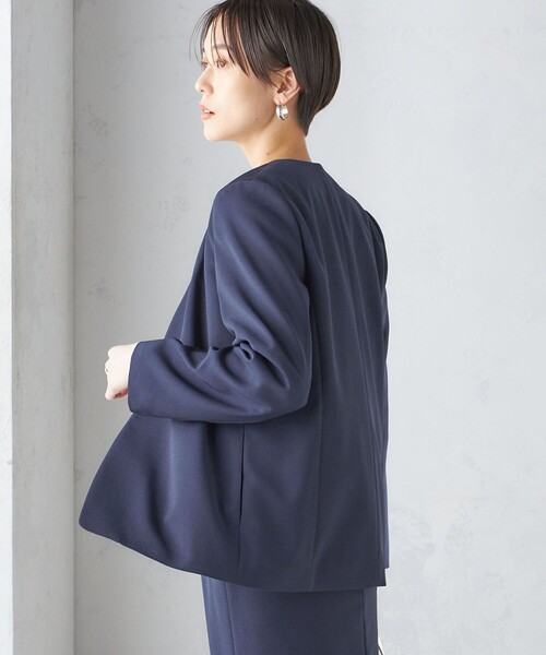 SHIPS（シップス） ジャケット ノーカラージャケット 「手洗い可能／撥