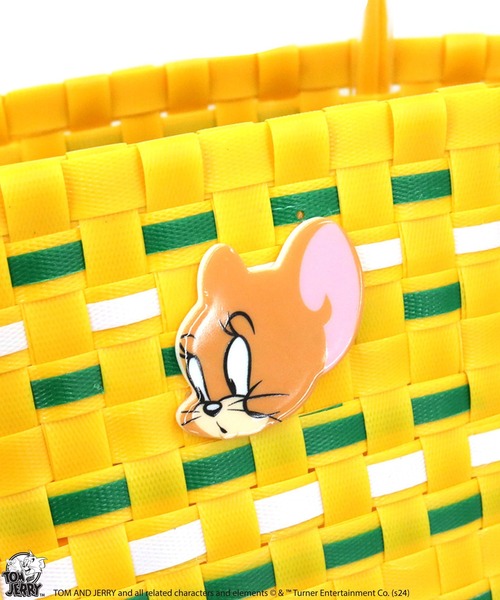 トムとジェリーかごバッグ　トムジェリアパレルレディース かごバッグ カゴバッグ 「公式」TOM and JERRY PPバンドカゴ