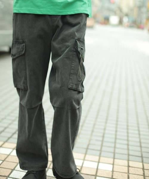 カーゴパンツ HOOK -select- ビッグポケ膝タックウォッシュ