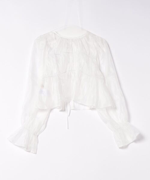 Rashik ブラウス シャツ 2wayシャーリングシアートップス