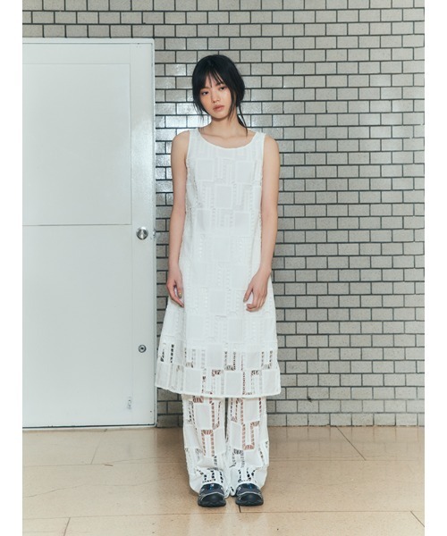 ワンピース ブロックレースワンピース レディース : 83205454  