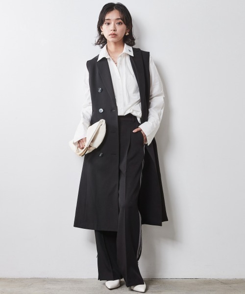 CHIC STYLE ブラウス シャツ ワイドカフスシャツ 「大きいサイズ