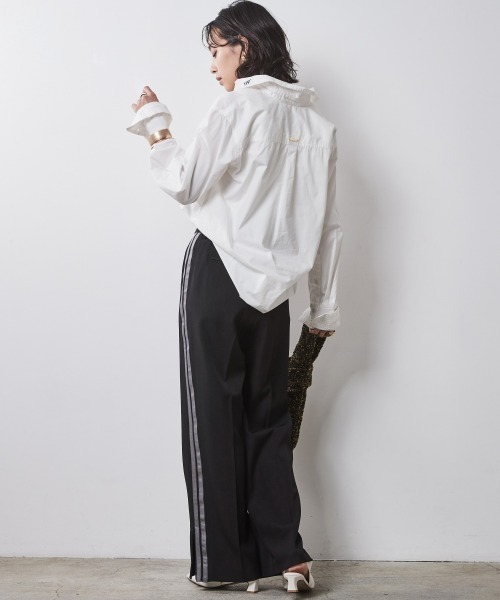 CHIC STYLE ブラウス シャツ ワイドカフスシャツ 「大きいサイズ