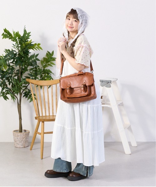 kutir（クティール） tシャツ 小花柄ワッフルリボンTシャツ/サーマルT