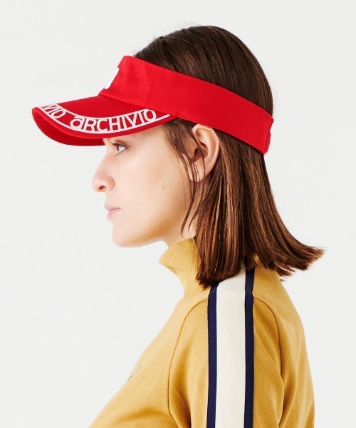 archivio（アルチビオ） サンバイザー 「LADIES」はしごレース刺繍サン