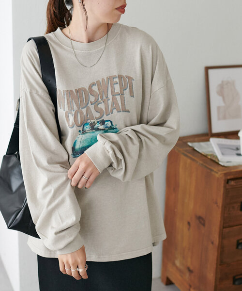 Discoat tシャツ 「WEB限定」ピグメントグラフィックロンT