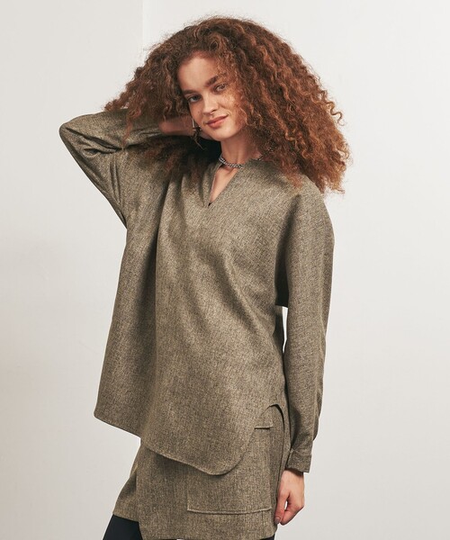 ブラウス シャツ 「TO UNITED ARROWS」Pツイル プルオーバー ブラウス レディース