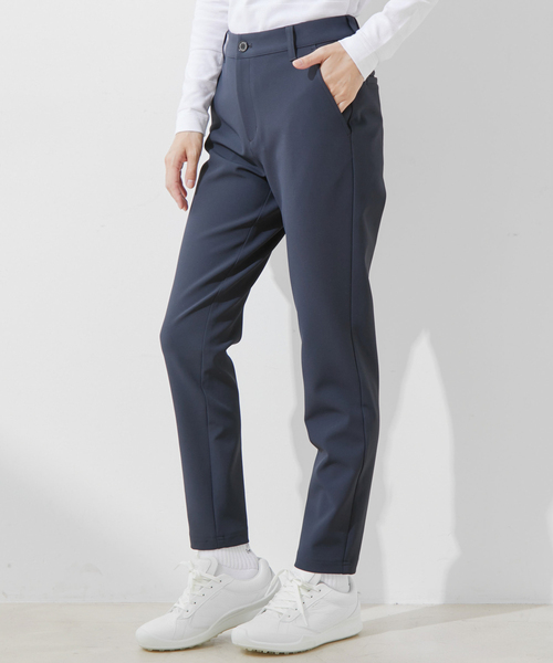 サイズ：L JUN&amp;ROPE ジュン アンド ロペ  ストレッチパンツ  レッド系 [240101416016] ゴルフウェア レディース ストスト JUN&ROPE ジュン アンド ロペ ストレッチパンツ レッド系 サイズ