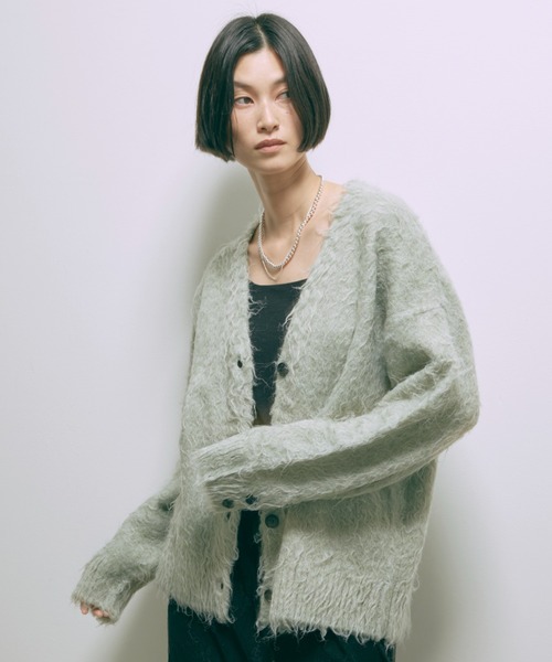 カーディガン Brashed Shaggy Cardigan レディース