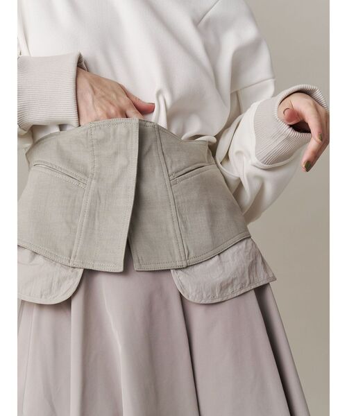 tシャツ CORSET DETAIL TOP / コルセットディテールトップ レディース UN3D. tシャツ CORSET DETAIL TOP / コルセットディテールトップ