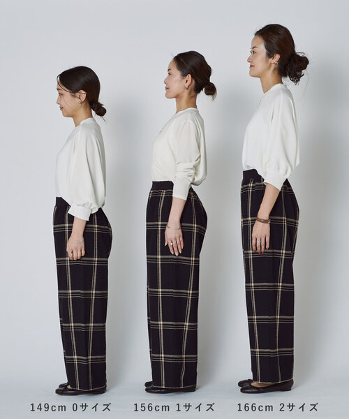 BEARDSLEY パンツ ワッフルチェックパンツ レディース