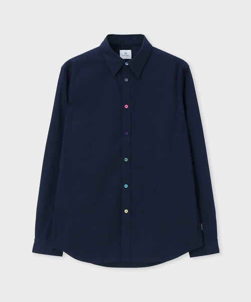 paul smith ポールスミス 切り替えノーカラーブラウス　シャツ PS Paul Smith シャツ マルチカラーボタン カジュアルシャツ