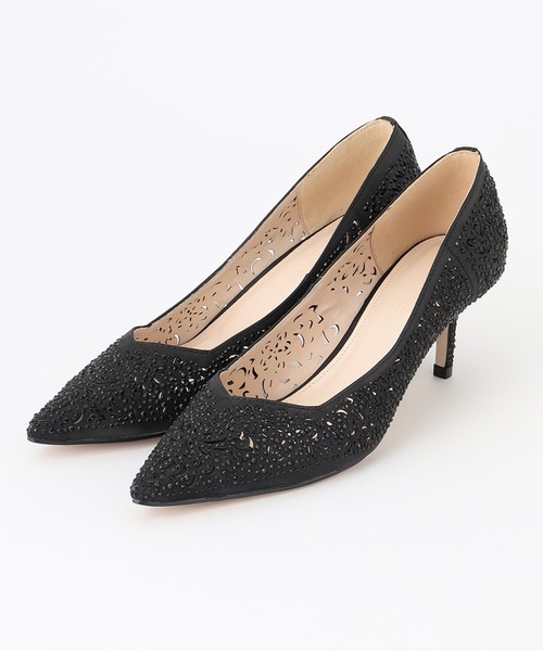 GRACE CONTINENTAL パンプス RSカットワークローヒール