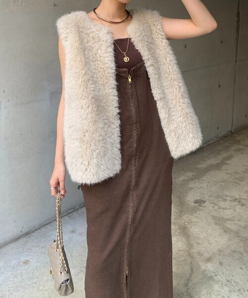 DouDou ワンピース リヨセルデニムジャンスカ : ZOZOTOWN Yahoo