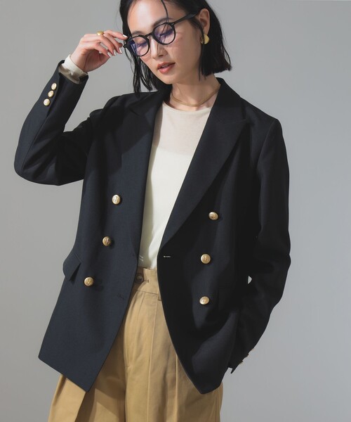 1590y美品 ラブティックボンボン ドライダブルジャケット 金ボタン リネン La boutique BonBon（ラブティックボンボン）の「【スタッフmiki