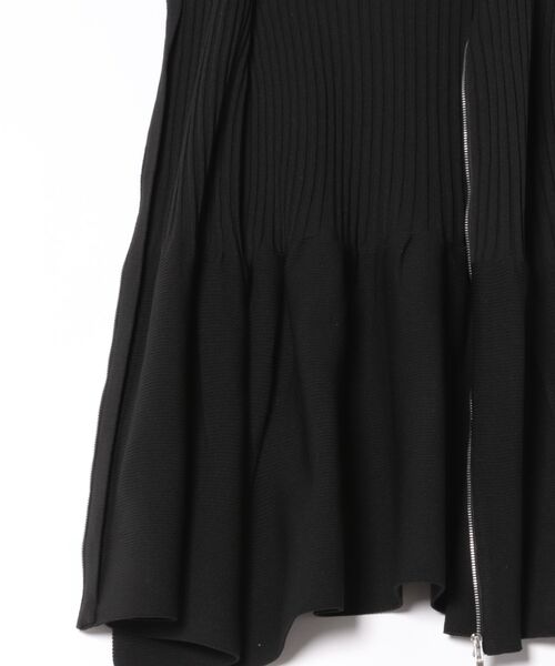 STYLEBLOCK ベスト ジレ ポリウーリーフロントジップペプラム