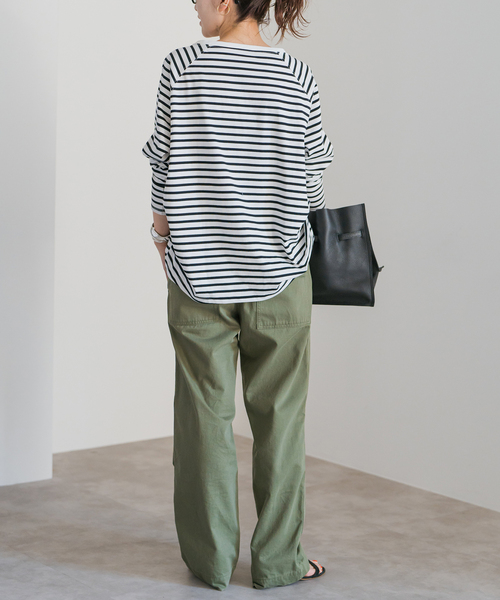 Spick＆Span tシャツ ボートネックバックタックプルオーバー