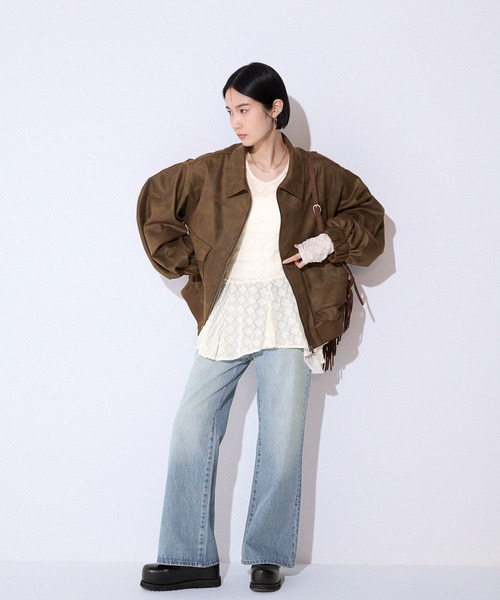 ジーナシスモンスターブルゾン　アイボリー JEANASIS｜モンスターブルゾン | Rakuten Fashion(楽天