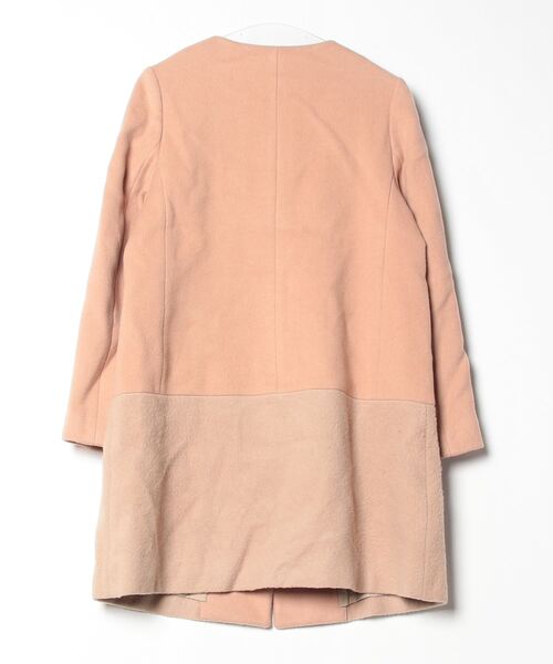 「Merceria Dressterior」 ノーカラーコート 38 ベージュ レディース_画像2