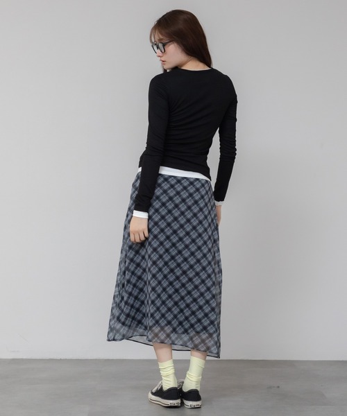 sheller チェック柄 フレアスカート グレー系 楽天市場】【OUTLET SALE】スカート《チェック柄フレアスカート