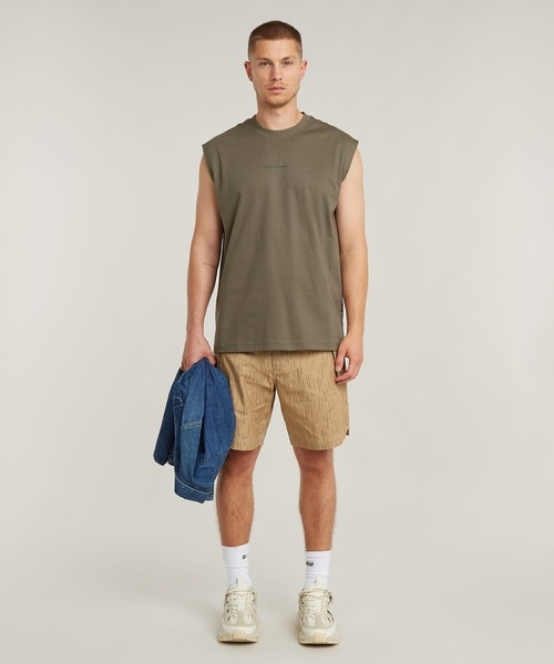 送料込★G-Star★Burger Box Rain Loose Fit Tシャツ セール】BURGER BOX RAIN LOOSE T-SHIRT/ボックスブランドロゴ