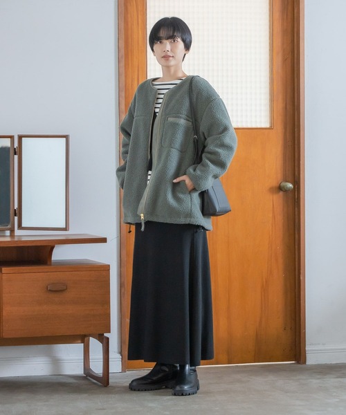 「LEPSIM」 ブルゾン LARGE グレイッシュベージュ レディース_画像9